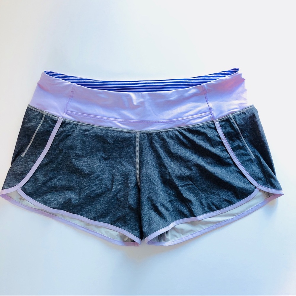Lululemon NWOT grey & lavender shorts
